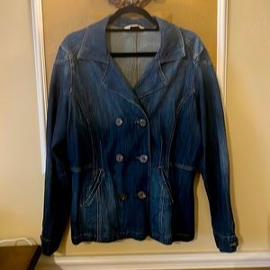 CAbi denim double breasted jacket XL